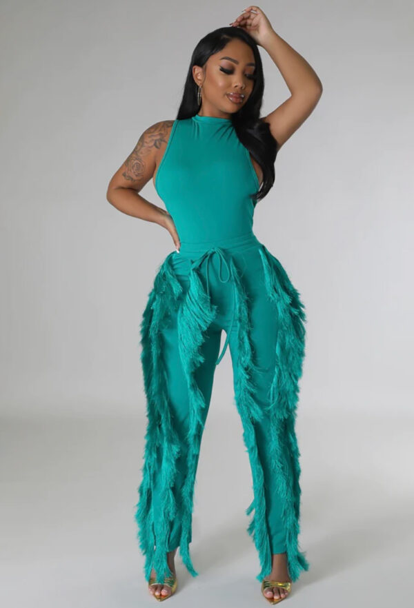 Unity Love Fringe Pants Set
