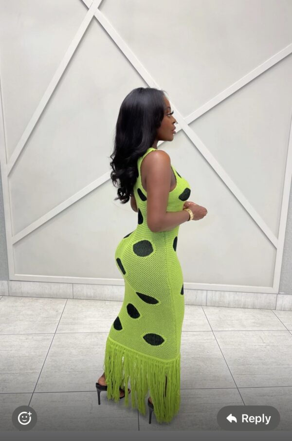Neon Lime Cut-Out Dress