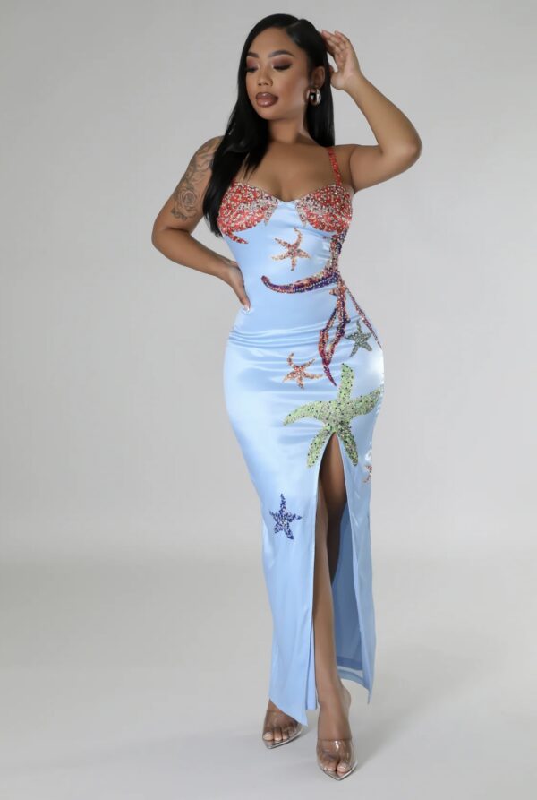 The Radiant Reef Satin Maxi